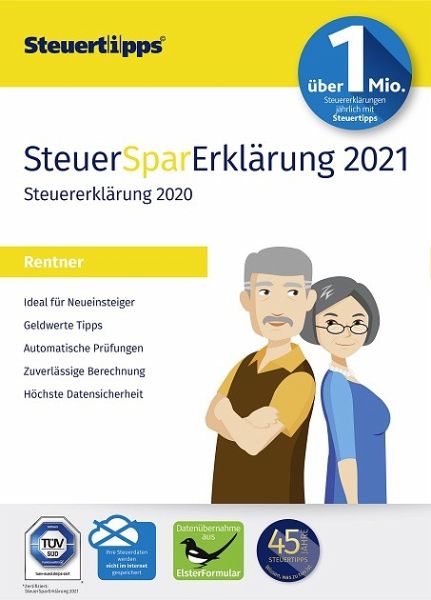 SteuerSparErklärung Rentner 2021 (für Steuerjahr 2020 ...