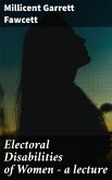 Electoral Disabilities of Women - a lecture (eBook, ePUB)