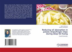 Reducing oil absorption in potato strips/Finger chips during deep fat frying
