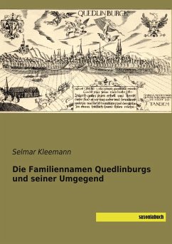 Die Familiennamen Quedlinburgs und seiner Umgegend