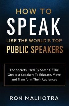 How To Speak Like The World's Top Public Speakers (eBook, ePUB) - Malhotra, Ron