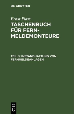 Instandhaltung von Fernmeldeanlagen (eBook, PDF) - Plass, Ernst