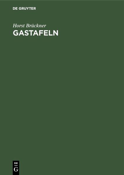 Gastafeln (eBook, PDF) Gastafeln (eBook, PDF)