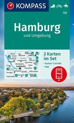 KOMPASS Wanderkarte 725 Hamburg und Umgebung KOMPASS Wanderkarte 725 Hamburg und Umgebung