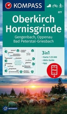 KOMPASS Wanderkarte 877 Oberkirch, Hornisgrinde, Gengenbach, Oppenau, Bad Peterstal-Griesbach