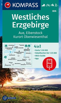 KOMPASS Wanderkarte 806 Westliches Erzgebirge, Aue, Eibenstock, Kurort Oberwiesenthal 1:50.000