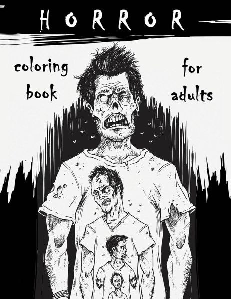Horror Coloring Book For Adults Von Freshniss Englisches Buch Bucher De