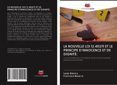 LA NOUVELLE LOI 12.403/11 ET LE PRINCIPE D'INNOCENCE ET DE DIGNITÉ: - Ribeiro, Leide;Bezerra, Francisco