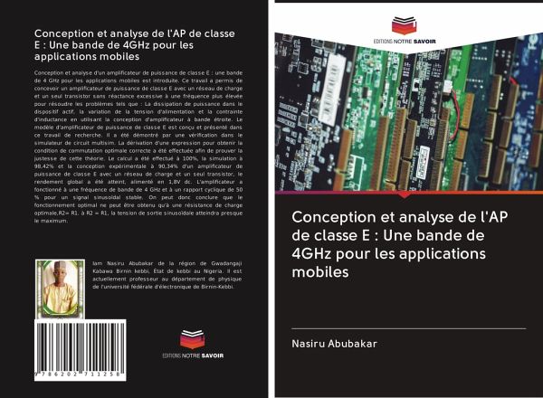 Conception et analyse de l'AP de classe E : Une bande de 4GHz pour les applications mobiles Conception et analyse de l'AP de classe E : Une bande de 4GHz pour les applications mobiles
