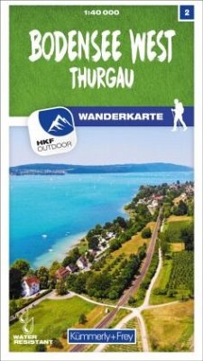 Cover Kümmerly+Frey Wanderkarte 2 Bodensee West, Thurgau 1:40.000