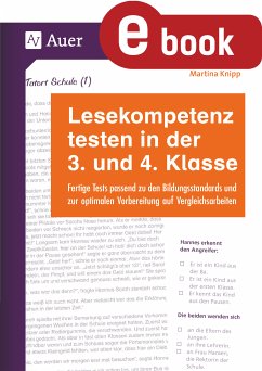 Lesekompetenz testen in der 3. und 4. Klasse (eBook, PDF) - Knipp, Martina