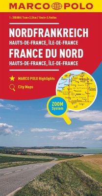 Northern France Marco Polo Map - MARCO POLO Regionalkarte Hauts-de-France, Île-de-France 1:300.000
