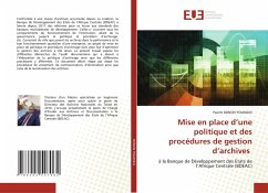 Cover Mise en place d'une politique et des procédures de gestion d'archives
