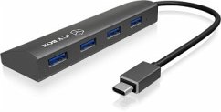 Cover RAIDSONIC ICY BOX 4-Port USB 3.0 HUB, Aluminium-Gehäuse mit USB-C Stecker