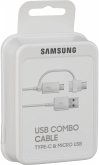 Samsung Datenkabel Micro-USB zu USB-A inkl USB-C Adapter Weiß