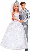 Simba 105723495 - Steffi Love, Wedding Fashion, Brautkleid/Hochzeitsanzug mit Zubehör für Ankleidepuppen