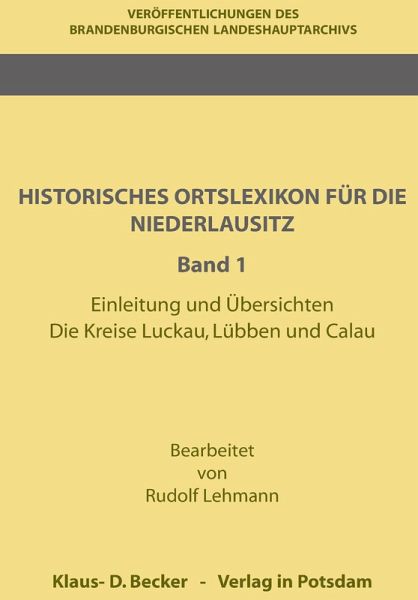 Historisches Ortslexikon für die Niederlausitz (eBook, PDF)
