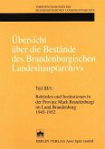 Übersicht über die Bestände des Brandenburgischen Landeshauptarchivs (eBook, PDF)