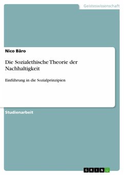 Die Sozialethische Theorie der Nachhaltigkeit - Bäro, Nico