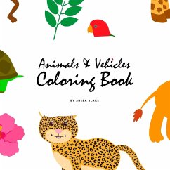 Animals and Vehicles Coloring Book for Children (8.5x8.5 Coloring Book / Activity Book) - Blake, Sheba