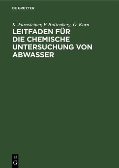 Cover Leitfaden für die chemische Untersuchung von Abwasser (eBook, PDF)