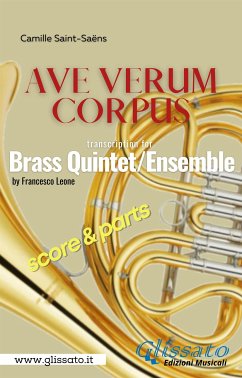 Ave Verum (Saint-Saëns) Brass Quintet/Ensemble score & parts (fixed-layout eBook, ePUB) - Saint-Saëns, Camille