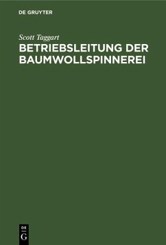 Cover Betriebsleitung der Baumwollspinnerei (eBook, PDF)