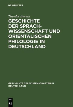Cover Geschichte der Sprachwissenschaft und orientalischen Philologie in Deutschland (eBook, PDF)