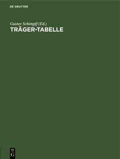Cover Träger-Tabelle (eBook, PDF)
