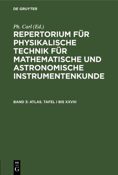 Atlas. Tafel I bis XXVIII (eBook, PDF)