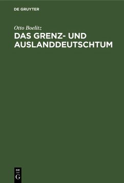 Cover Das Grenz- und Auslanddeutschtum (eBook, PDF)