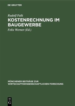 Kostenrechnung im Baugewerbe (eBook, PDF) - Falk, Rudolf