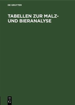 Cover Tabellen zur Malz- und Bieranalyse (eBook, PDF)