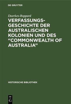 Verfassungsgeschichte der Australischen Kolonien und des 