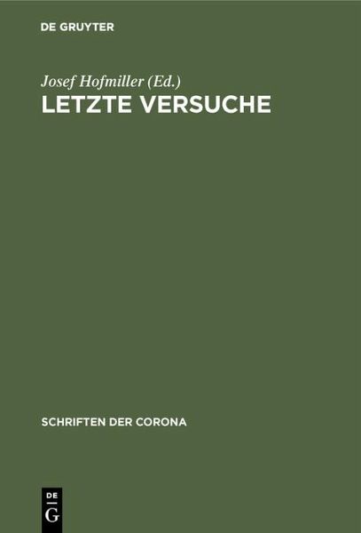 Letzte Versuche (eBook, PDF)