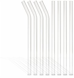 Glas Strohhalme, 8er Set