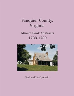 Cover Fauquier County, Virginia Minute Book Abstracts 1788-1789