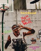 Notebook College Ruled 8X10 inches Trendy Graffiti Street Art: Composition Notebook, Large Basket-ball College Notebook for Students, Teachers, Kids a