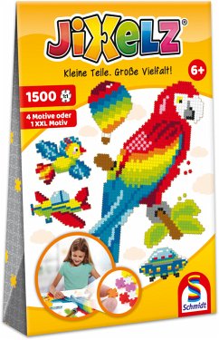 Schmidt 46138 - Jixelz, Alles was fliegt, 4 Motive oder 1 XXL-Motiv, Puzzle, 1500 Teile