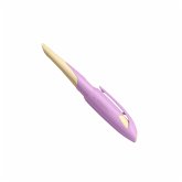 Ergonomischer Schulfüller für Linkshänder mit Anfänger-Feder A - STABILO EASYbirdy Pastel Edition in soft pink/apricot - Einzelstift - inklusive Patrone - Schreibfarbe blau (löschbar)