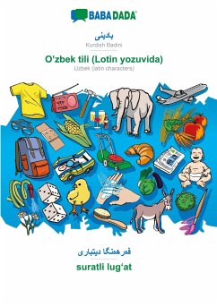 Cover Kurdish Badini (in arabic script) - O'zbek tili (Lotin yozuvida), visual dictionary, BW