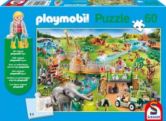 Schmidt 56381 - Playmobil, Zoo, Puzzle mit Original Figur, 60 Teile