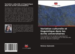 Cover Variation culturelle et linguistique dans les écrits universitaires