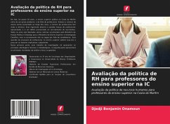 Avaliação da política de RH para professores do ensino superior na IC - ONAMOUN, Djedji Benjamin