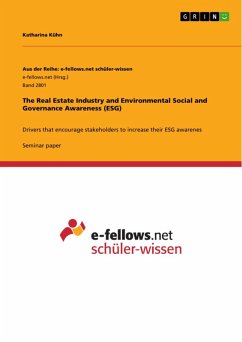 The Real Estate Industry and Environmental Social and Governance Awareness (ESG) (eBook, PDF) - Kühn, Katharina