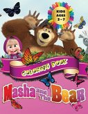 Masha And The Bear - Coloring Book Kids Ages 3 - 7: All happy with this coloring book of Masha and the Bear, the characters much loved by children.