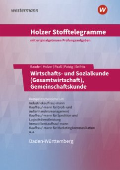 Holzer Stofftelegramme Baden-Württemberg - Wirtschafts- und Sozialkunde (Gesamtwirtschaft), Gemeinschaftskunde - Holzer, Volker;Bauder, Markus;Paaß, Thomas