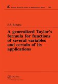 A Generalized Taylor's Formula for Functions of Several Variables and Certain of its Applications (eBook, PDF)