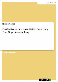 Qualitative versus quantitative Forschung. Eine Gegenüberstellung (eBook, PDF) - Teske, Nicole