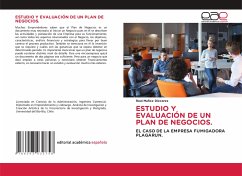 ESTUDIO Y EVALUACIÓN DE UN PLAN DE NEGOCIOS.